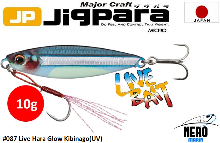 MC Jigpara Micro JPM-10gr #87 Live Hara Glow Kibinago (UV)