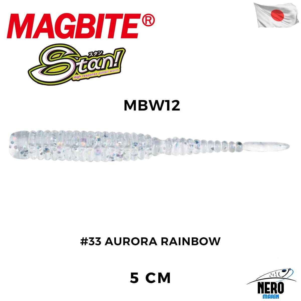 Magbite Stan 5cm #33 Aurora Rainbow Kokulu Slikon Yem (8 Adet)