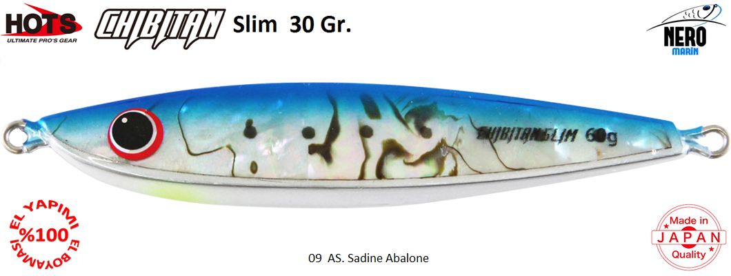 Hots Chibitan Slim Jig 30 Gr. 09 AS. Sardine Abalone
