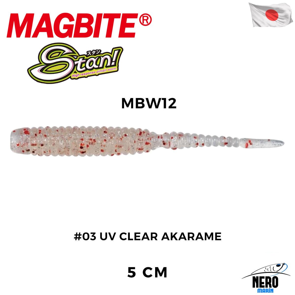 Magbite Stan 5cm #03 UV Clear Akarame Kokulu Slikon Yem (8 Adet)