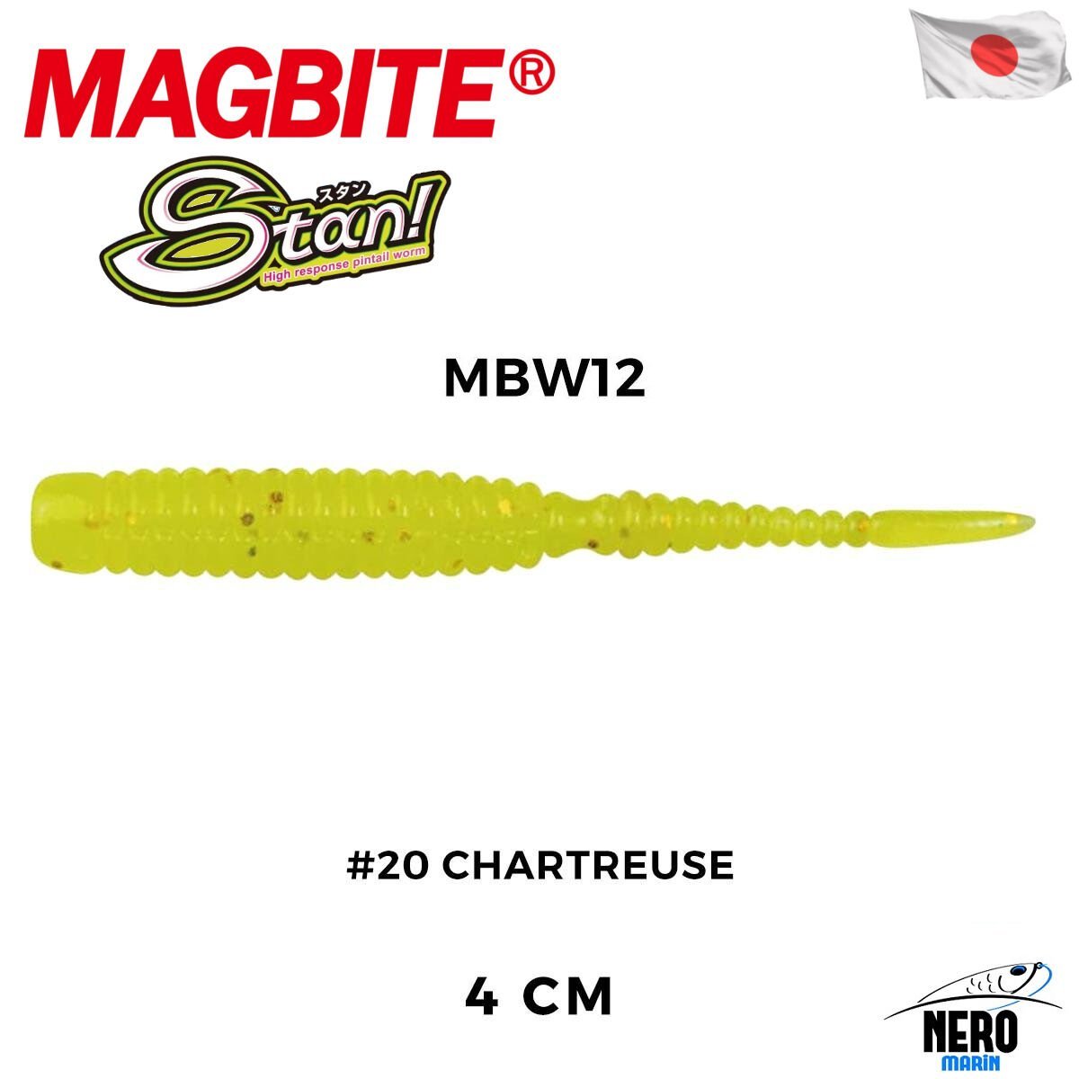 Magbite Stan 4cm #20 Chartreuse Kokulu Slikon Yem (8 Adet)