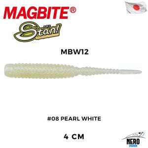 Magbite Stan 4cm #08 Pearl white Kokulu Slikon Yem (8 Adet)