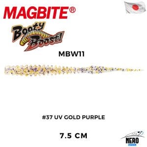 Magbite Tai Rubber Booty Boost 7.5cm #37 UV Gold Purple Kokulu Silikon Yem (6 Adet)