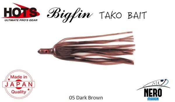 Hots Bigfin Tako Bait Silikon Ahtapot 115mm  05 Dark Brown