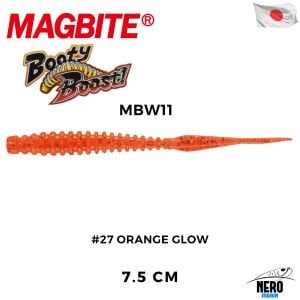 Magbite Tai Rubber Booty Boost 7.5cm #27 Orange Glow Kokulu Silikon Yem (6 Adet)