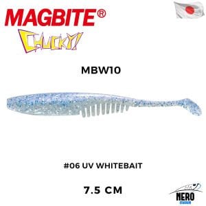Magbite Chucky 7.5cm #06 UV Whitebait Kokulu Silikon Yem (5 Adet)