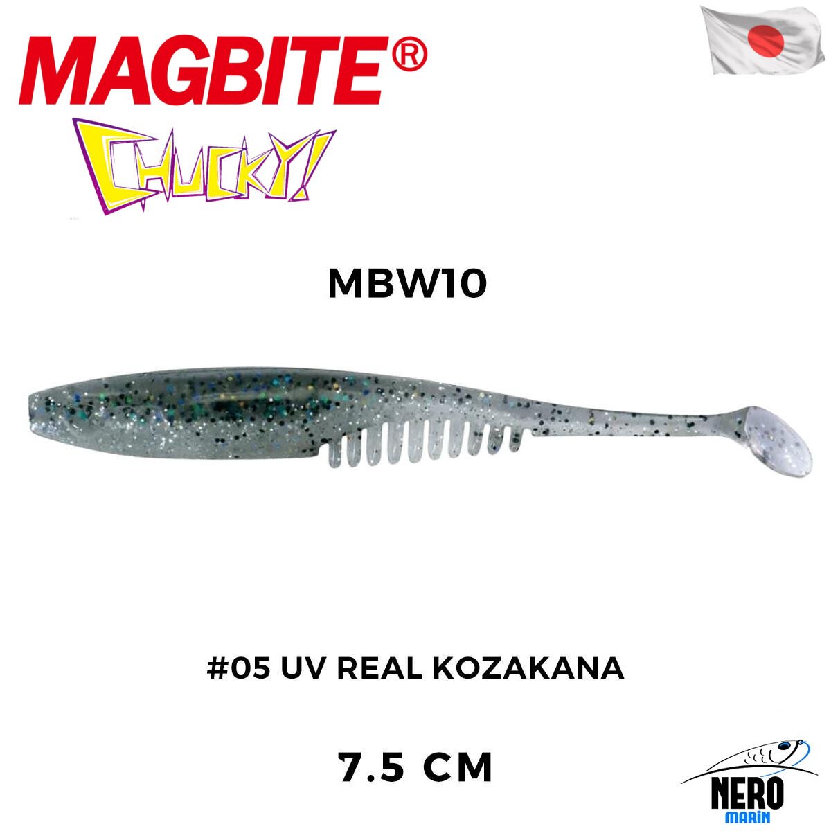 Magbite Chucky 7.5cm #05 UV Real Kozakana Kokulu Silikon Yem (5 Adet)