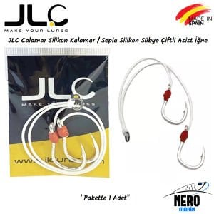JLC Calamar Silikon Kalamar / Sepia Silikon Sübye Çiftli Asist İğne 1 Adet /Paket