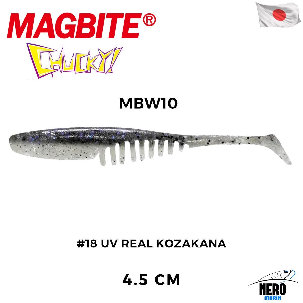 Magbite Chucky 4.5cm #18 UV Real Kozakana Kokulu Silikon Yem (6 Adet)