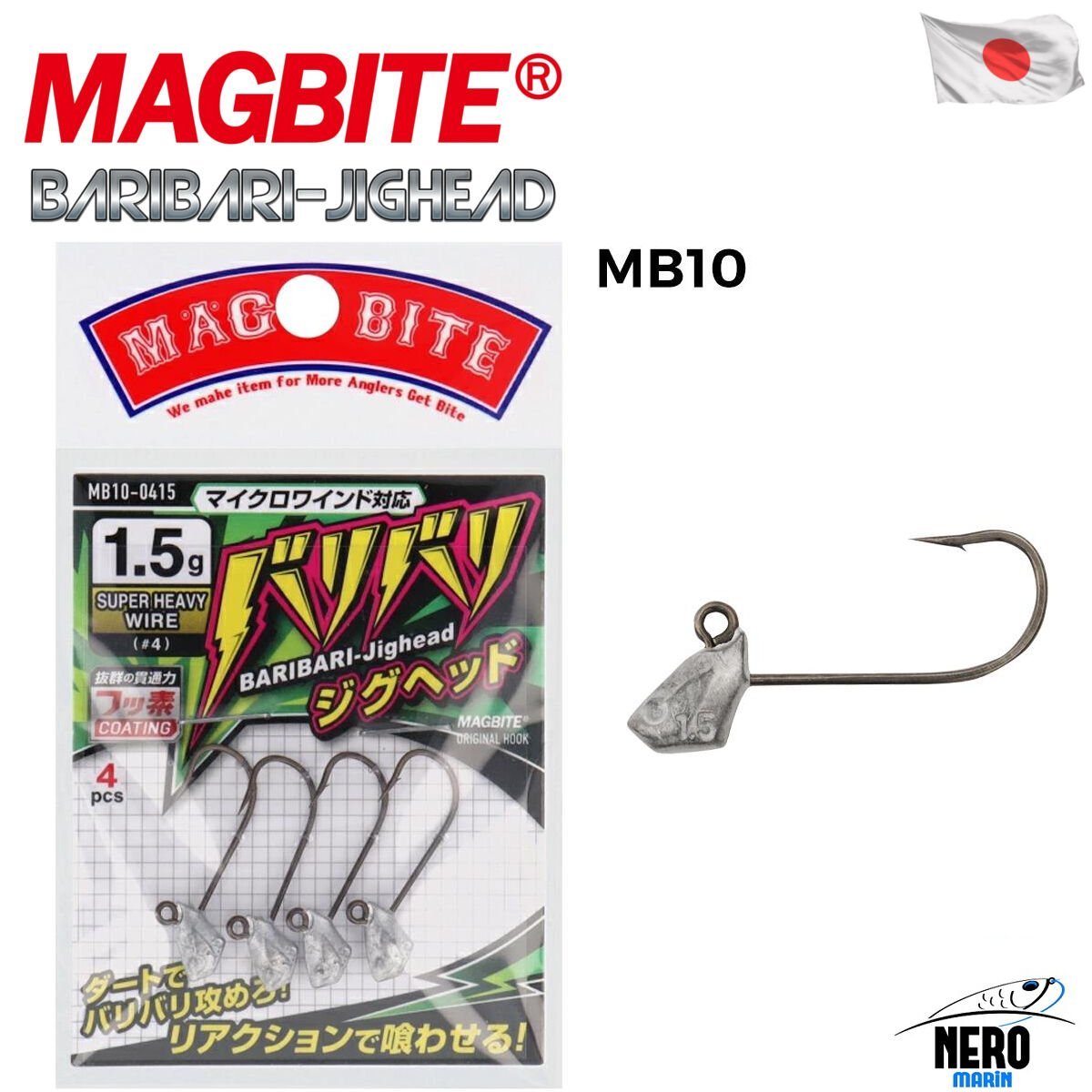 Magbite Baribari Jighead #4 1.5gr (4 Adet)
