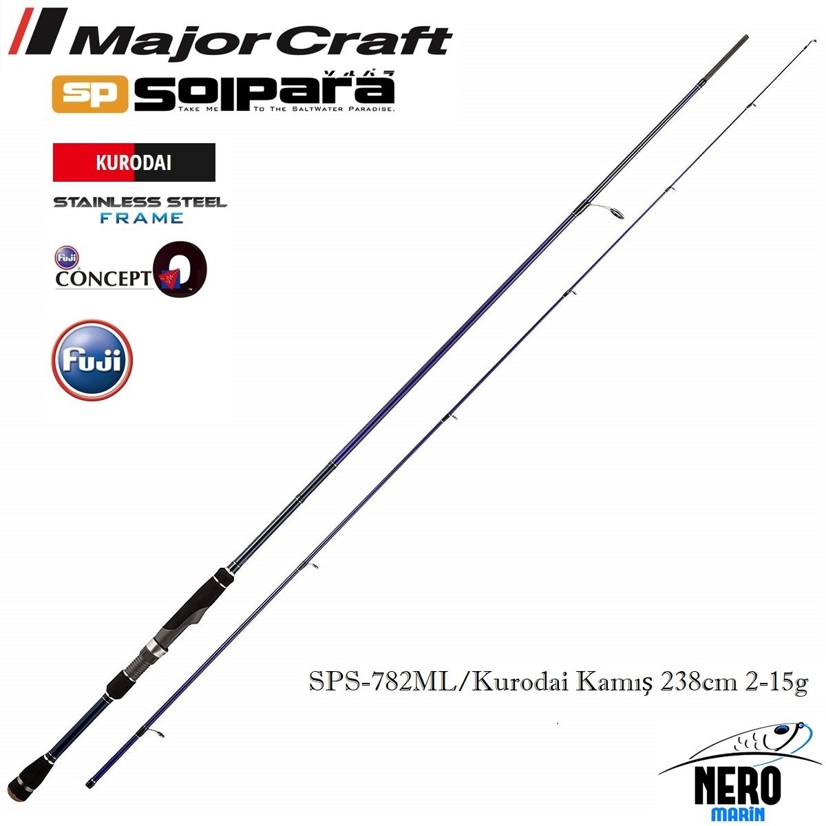 MC Solpara SPS-782ML/Kurodai Light Rock Kamış 238cm 2-15g