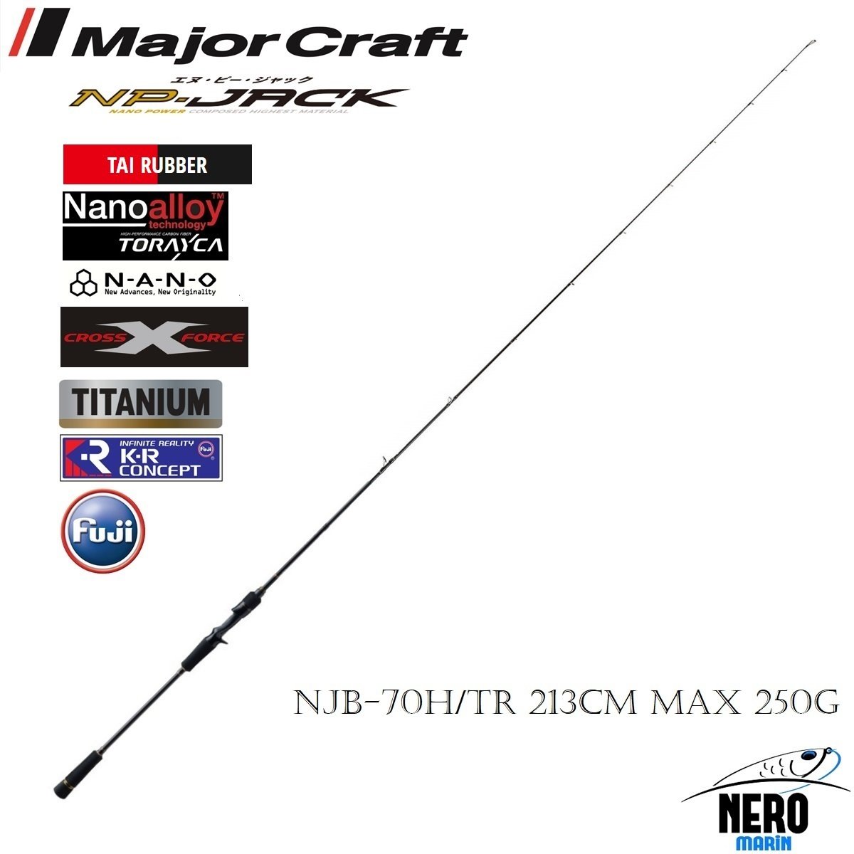 MC NP-Jack NJB-70H/TR-DTR Tai Rubber Kamış Tub. Uç. 213cm Max 250g