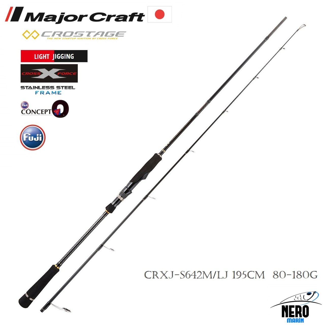 MC New Crostage CRXJ-S642M/LJ Light Jigging Kamış 195cm 80-180g