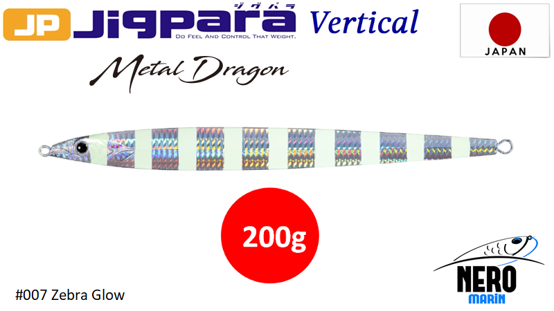 MC Metal Dragon Jig MDGN-200 #007 Zebra Glow