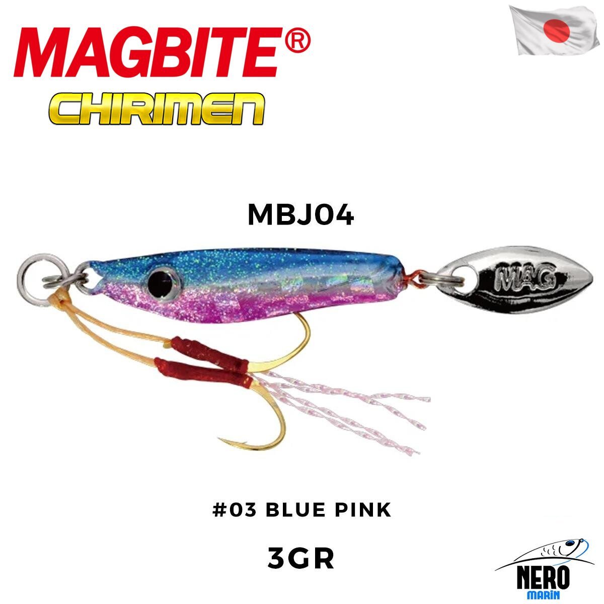 Magbite Chirimen Jig 3gr #03 Blue Pink