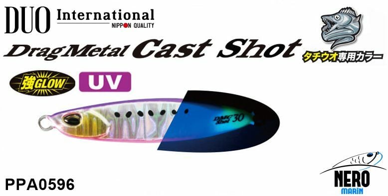 Duo Drag Metal Cast Shot Jig 40Gr. Tachi PPA0596 UV Purple Sardine Glow Tail