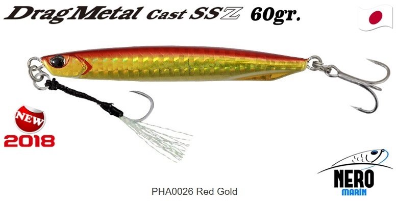 Drag Metal Cast Super Slim SSZ Jig 60Gr. PHA0026 / Red Gold