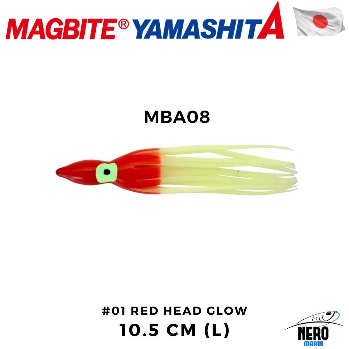 Magbite Octopus Bait Rock Tune L 10.5cm #1 Red Head Glow (3 Adet)