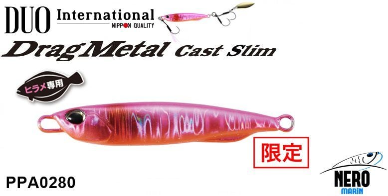 Drag Metal Cast Slim Hirame Jig 40Gr. PPA0280 UV Pink III