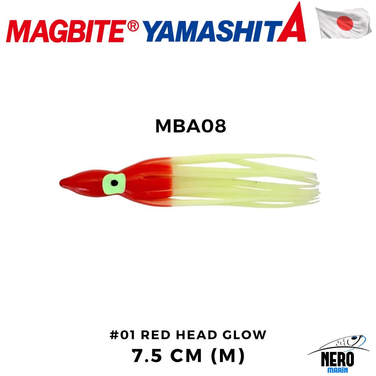 Magbite Octopus Bait Rock Tune M 7.5cm #1 Red Head Glow (3 Adet)