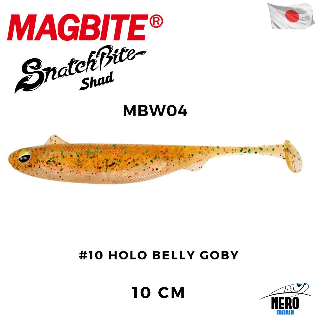 Magbite Snatch Bite Shad 10cm #10 Holo Belly Goby (5 Adet)