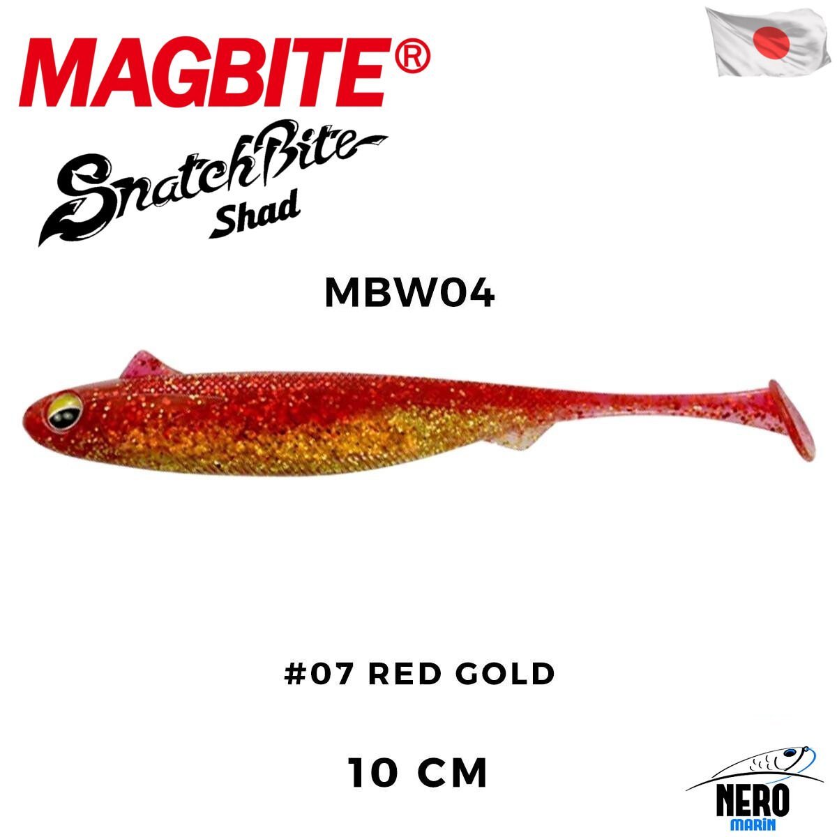 Magbite Snatch Bite Shad 10cm #07 Red Gold (5 Adet)
