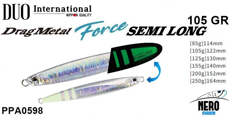 Duo Drag Metal Force Semi-Long Jig 105Gr. PPA0598 Silver Glow Zebra