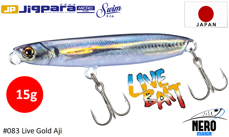 MC Jigpara Micro Swim JPMSW-15g #083 Live Gold Aji