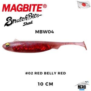 Magbite Snatch Bite Shad 10cm #02 Red Belly Red (5 Adet)