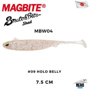 Magbite Snatch Bite Shad 7.5cm #09 Holo Belly (5 Adet)