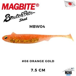 Magbite Snatch Bite Shad 7.5cm #08 Orange Gold (5 Adet)