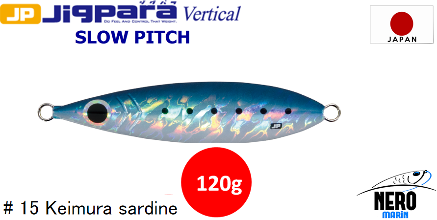 MC Jigpara Vertical Slow Pitch JPVSP-120gr #15 Keimura Sardine