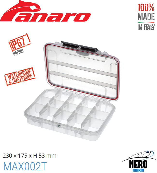 Panaro Max 002T Sızdırmaz Bölmeli Kutu 175*115*47mm.