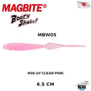 Magbite Booty Shake 6.5cm #06 UV Clear Pink Kokulu Silikon Yem (8 Adet)
