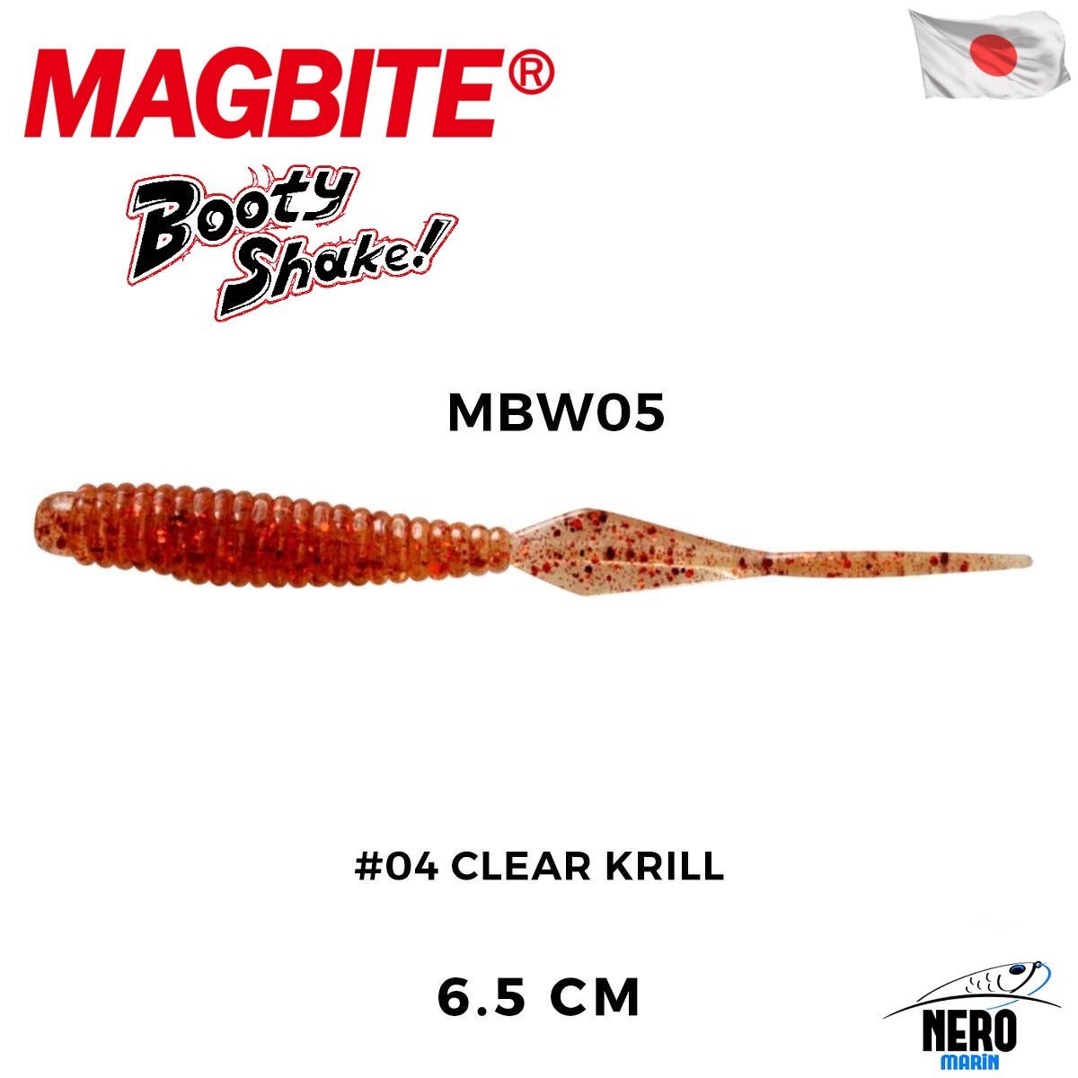 Magbite Booty Shake 6.5cm #04 Clear Krill Kokulu Silikon Yem (8 Adet)