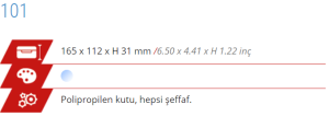 Panaro Art 101 Fly Kutu Blu 165*112*31mm.