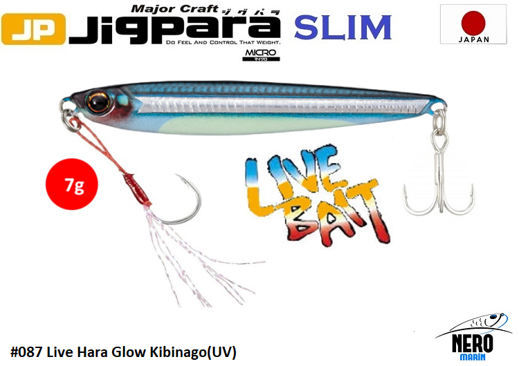 MC Jigpara Micro Slim JPMSL-7gr #87 Live Haraglow Kibinago (UV)
