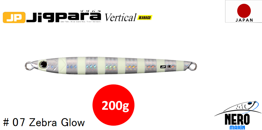 MC Jigpara Vertical Ikanago JPVIK-200gr #07 Zebra Glow