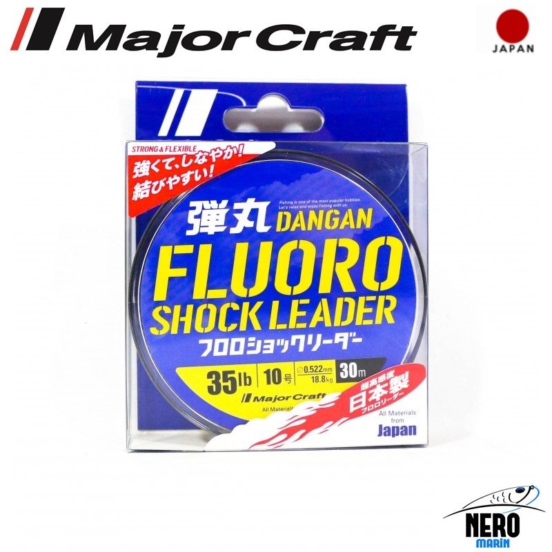 MC Dangan Fluoro Shock Leader DFL-10/0.522mm./35Lb/18.8kg/30mt.