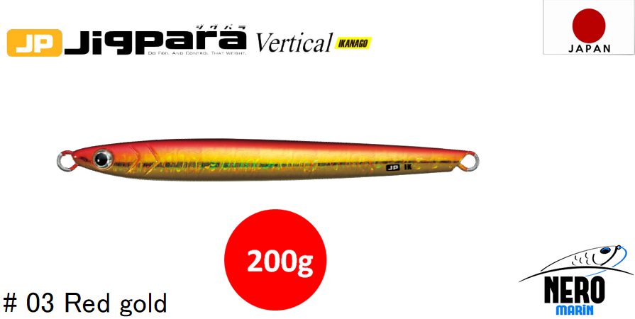 MC Jigpara Vertical Ikanago JPVIK-200gr #03 Red Gold