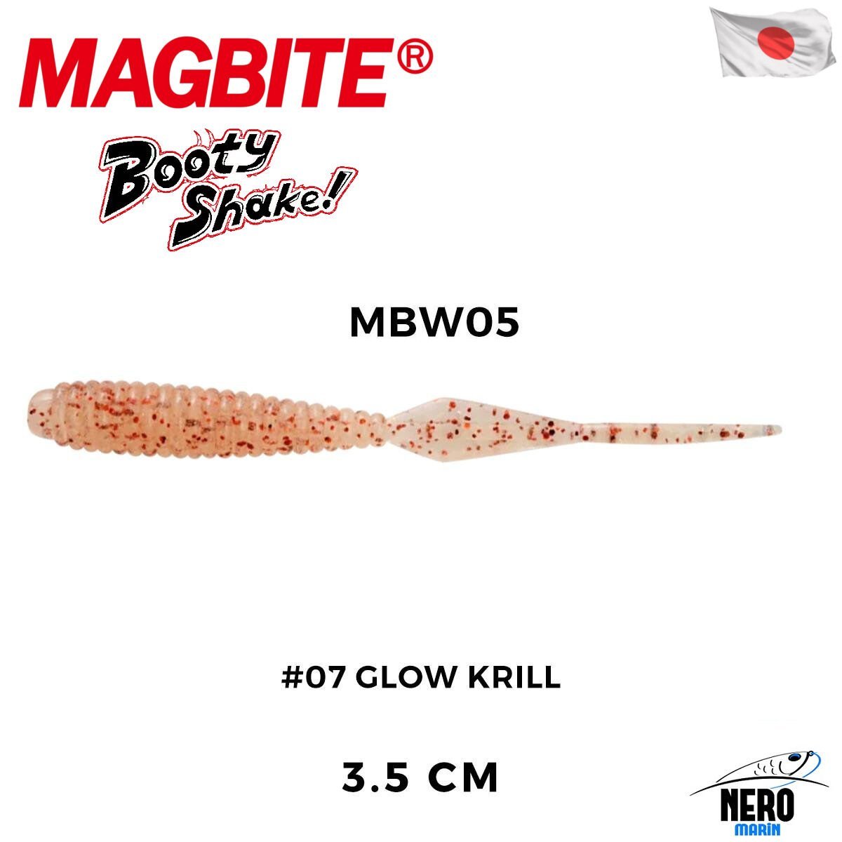 Magbite Booty Shake 3.5cm #07 Glow Krill Kokulu Silikon Yem (8 Adet)