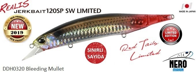 Realis Jerkbait 120SP SW DDH0320 Bleeding Mullet