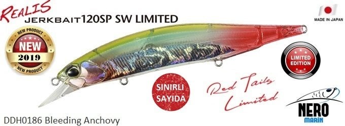 Realis Jerkbait 120SP SW DDH0186 Bleeding Anchovy