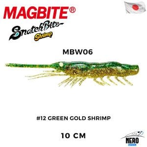 Magbite Snatch Bite Shrimp 10cm #12 Green Gold Shrimp (4 Adet)