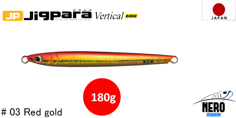 MC Jigpara Vertical Ikanago JPVIK-180gr #03 Red Gold