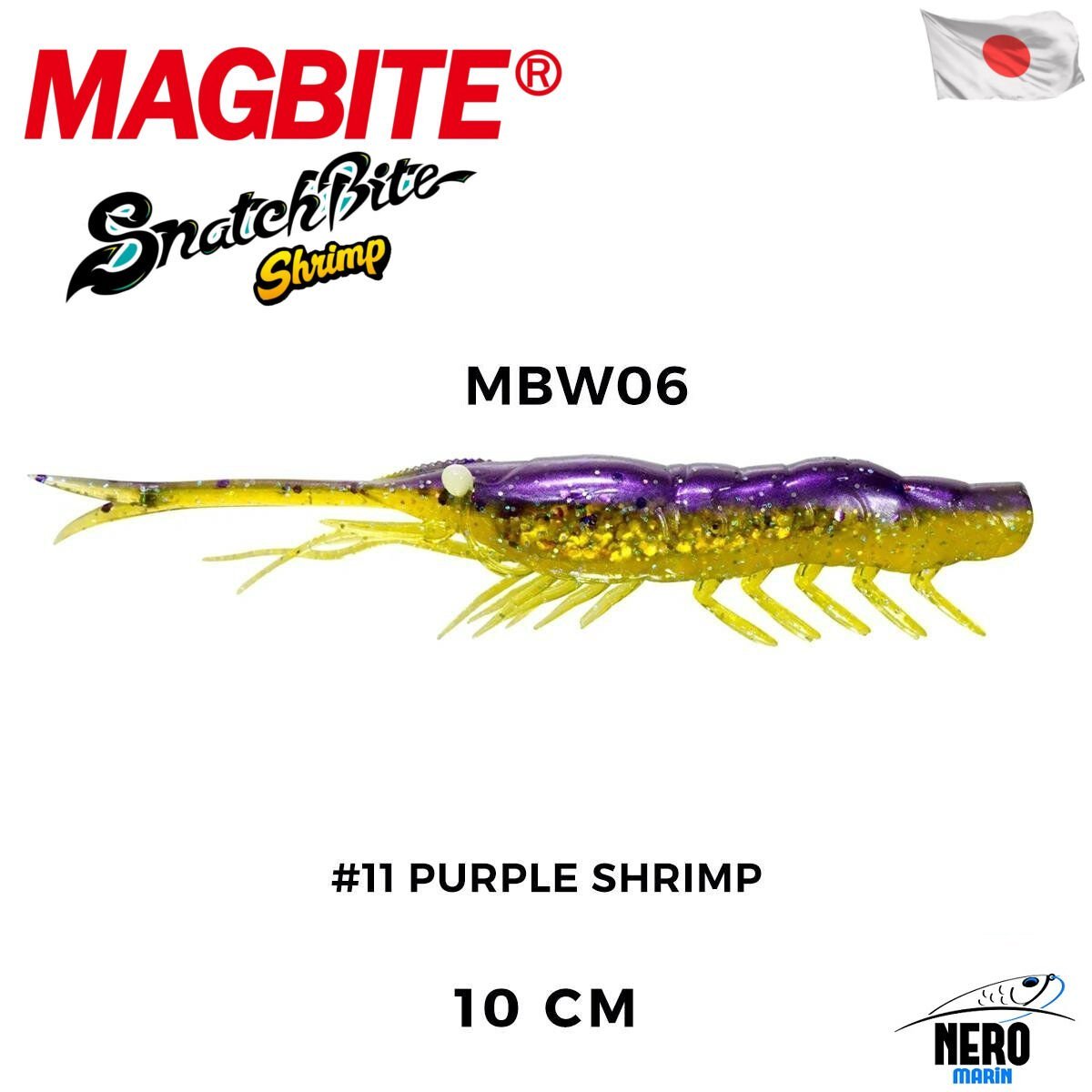 Magbite Snatch Bite Shrimp 10cm #11 Purple Shrimp (4 Adet)