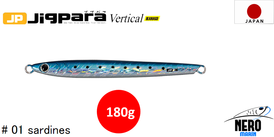MC Jigpara Vertical Ikanago JPVIK-180gr #01 Iwashı