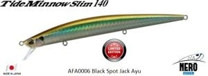 Tide Minnow Slim 140 AFA0006 / Black Spot Jack Ayu