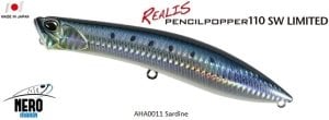 Realis Pencil Popper SW Limited 110SW  AHA0011 / Sardine