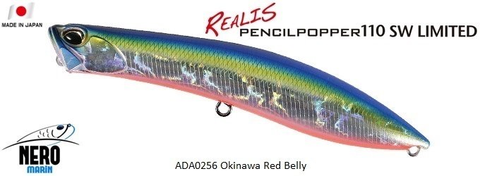 Realis Pencil Popper SW Limited 110SW  ADA0256 / Okinawa Red Belly
